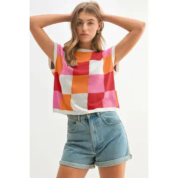 Dark Checkered Sweater