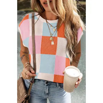 Light Checkered Sweater